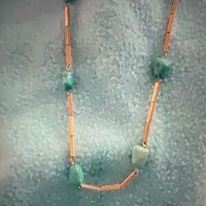 18k gold and Turquoise Necklace 28g
